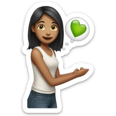 A girl proposing a boy sticker