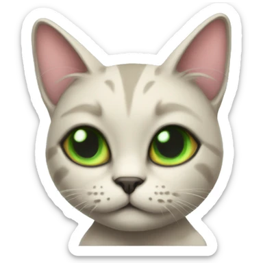 Alien cat wearing bow sticker