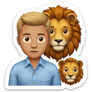 A man wanting to buy a lion.

 sticker