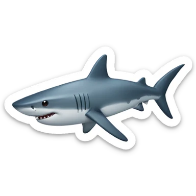 starred shark sticker