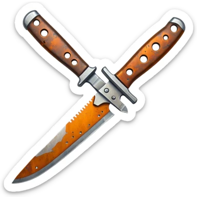 Rusty knife sticker