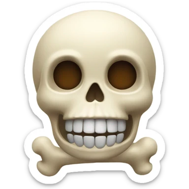 Skull baby rattle sticker