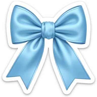 A pastel blue bow  sticker