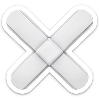 checkmark made of medical bandages sticker