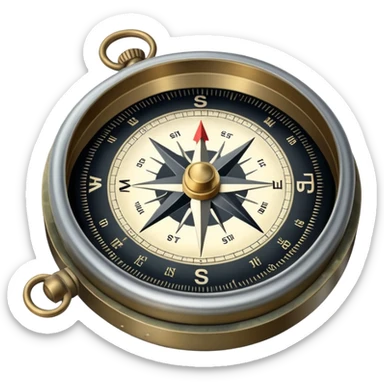military compass navigation tool sticker