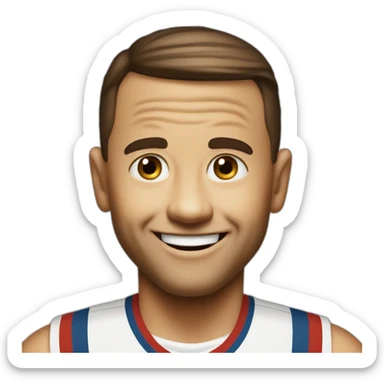 forrest gump run smile face sticker