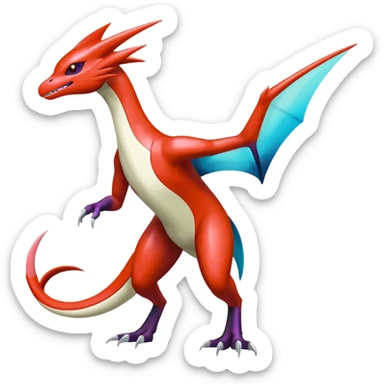 Shiny Glossy Oily Latias-Noivern-Salandit-Fusion (full body) sticker