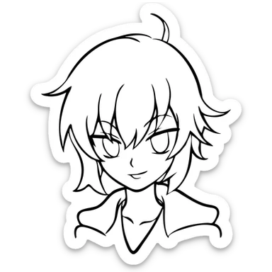 Jett from Valorant, a female character with short white hair, holding kunai knives, wind abilities sticker