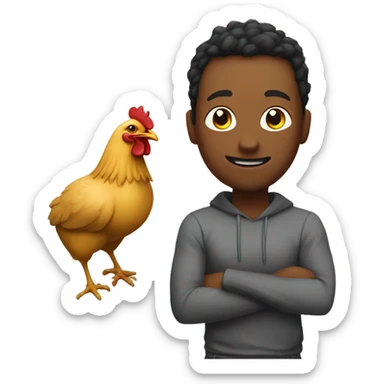 Parkour guy with a chicken head instead of real one sticker