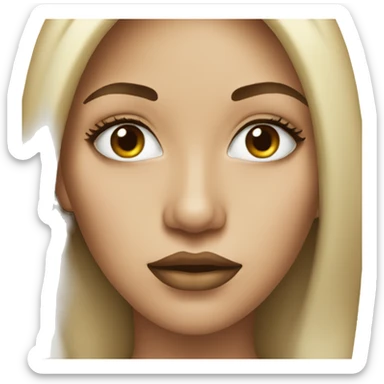 women with beautiful eyes wide bottom lips sticker