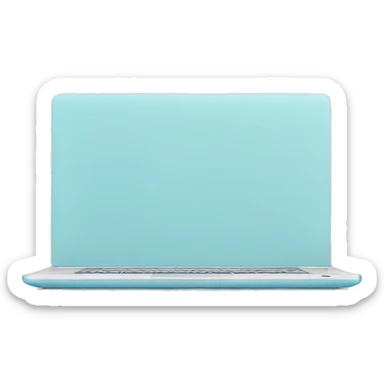 pastel blue laptop sticker