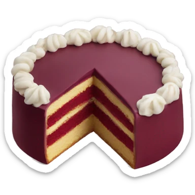 Burgundy cake sticker