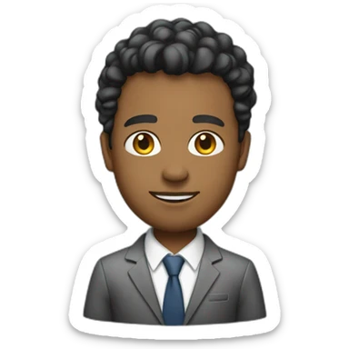 Journalist casual suit mulato sticker