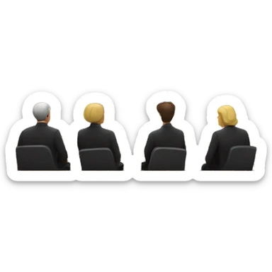 Courtroom with judges sticker