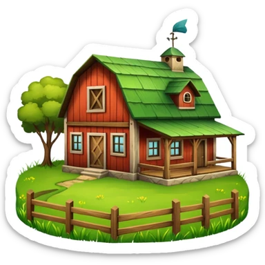 house farm sticker