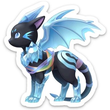 Umbreon-Amaura-Sylveon-hybrid-animal-Fakémon-Pokémon-fusion sticker