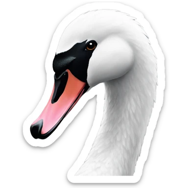 Black and white swan sticker