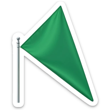 Triangle green flag sticker
