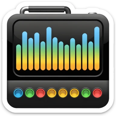 audio spectrum, the spectrum is black sticker