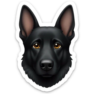 Black German shepherd security  sticker