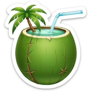 Green Coconut water sticker
