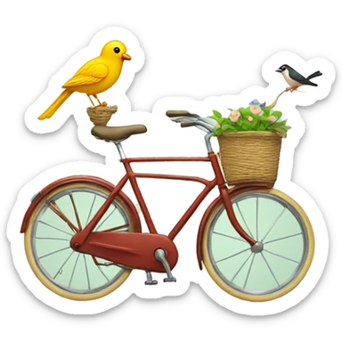 Bycicle with a bird sticker