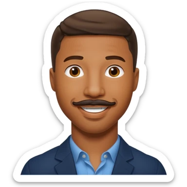 michael b jordan with mustache sticker