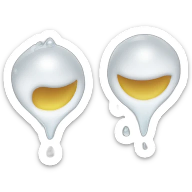 white water droplets sticker