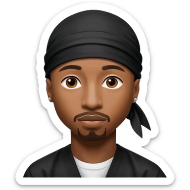 2Pac only face and durage sticker