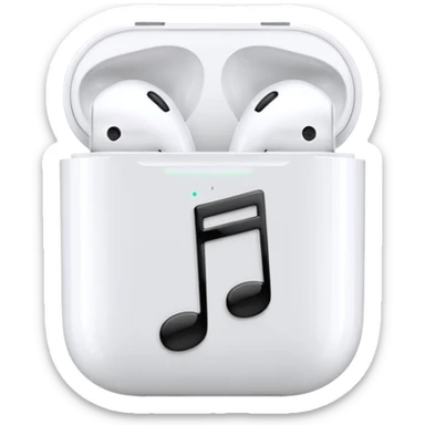 airpods in a music note themed case sticker