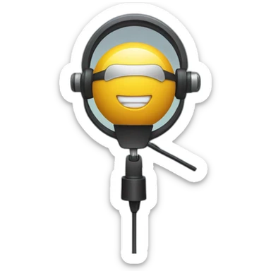 modern podcast microphone sticker
