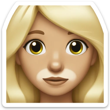 blondie girl with green eyes and black cocker spaniel sticker