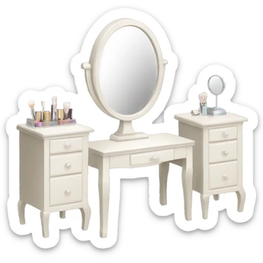 Vanity table with mirror  sticker