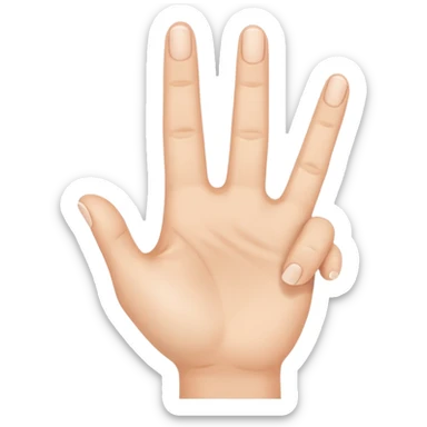 Three-finger salute sticker