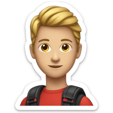 Adolescent de 14ans sur une supermot rouge et noir sticker