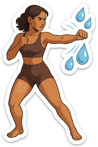 Donna combatte cellulite e ritenzione sticker