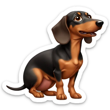 Weiner dog sticker
