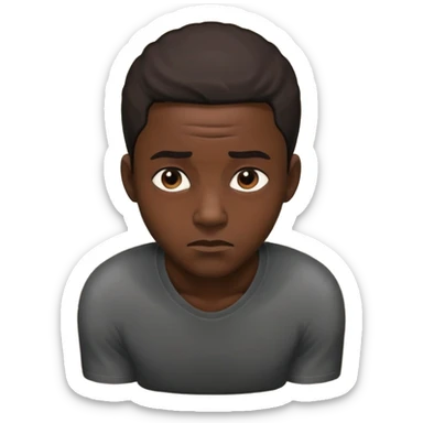 Un homme courbé et noir sticker