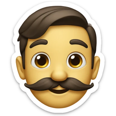 Pinocchio eith mustach sticker