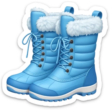 baby blue snow boots sticker