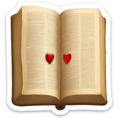 Bible with a heart sticker