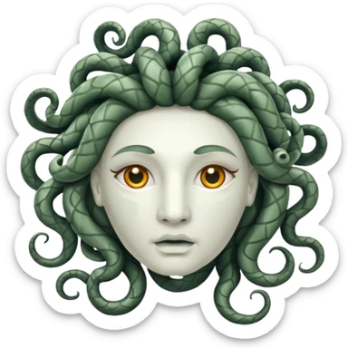 marble medusa head sticker