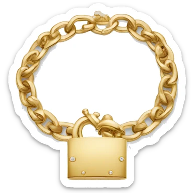Golden cartier bracelat sticker