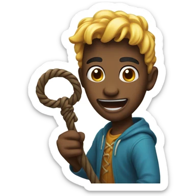 Emoji with a whip sticker