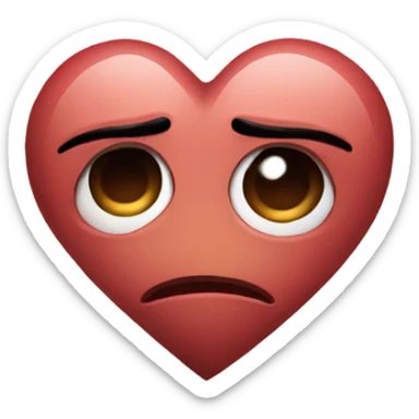 Sad heart sticker