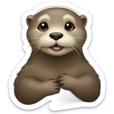Otter in the subway sticker