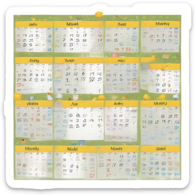 Calendar sticker