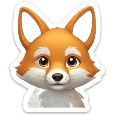 Withe fox sticker