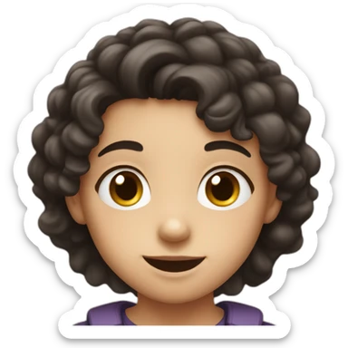 white child with dark hair and dimples sticker