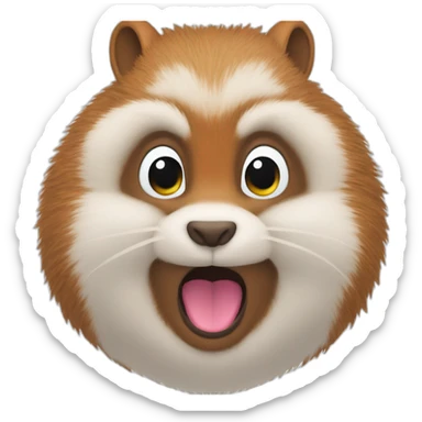 Squirrel whitout fur sticker